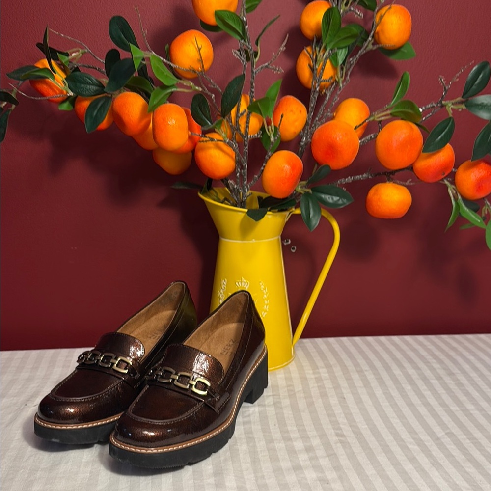 Naturalizer Brown Leather Flats Classic Loafers